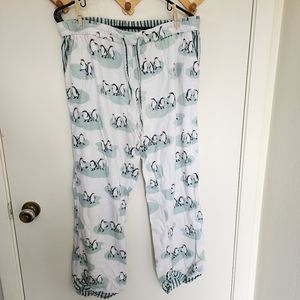 Munki Munki size L penguin flannel pajama pants